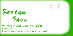 harlam vass business card